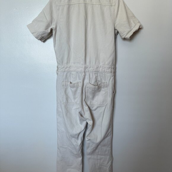 Cream Everlane Shortsleeve coverall jumpsuit - Picture 3 of 3